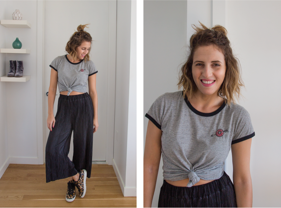 three way pleated culottes