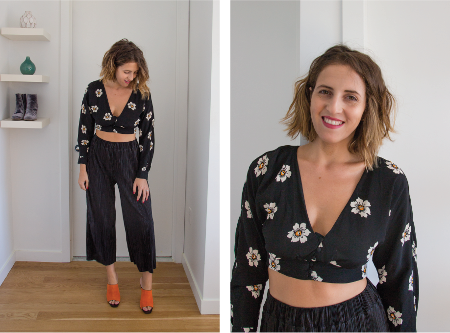 three way pleated culottes