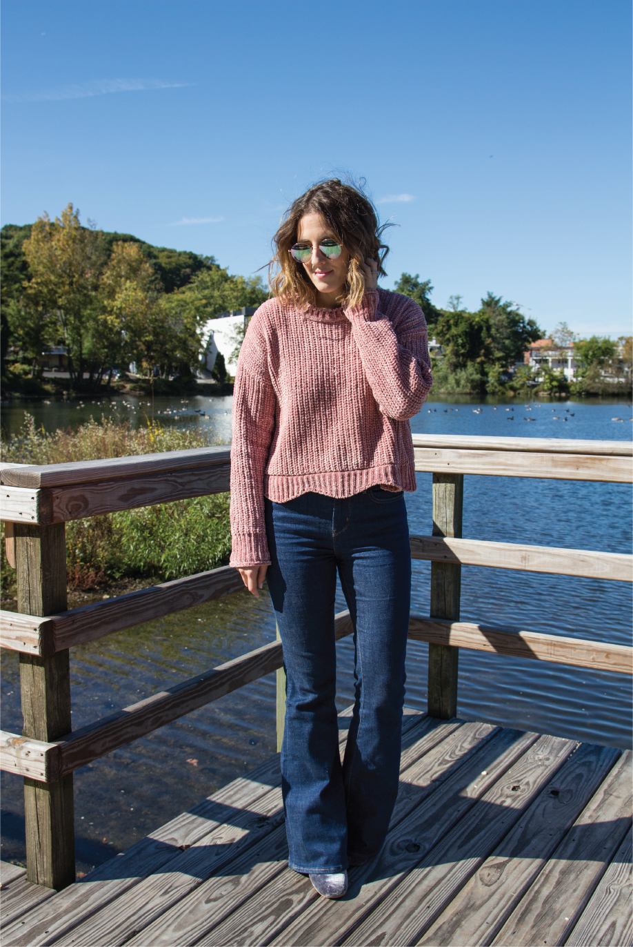 dusty pink bell bottom